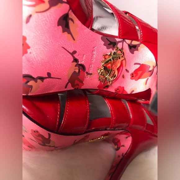🌞Betsey Johnson Sexy RED Heels 7.5 - Picture 9 of 10